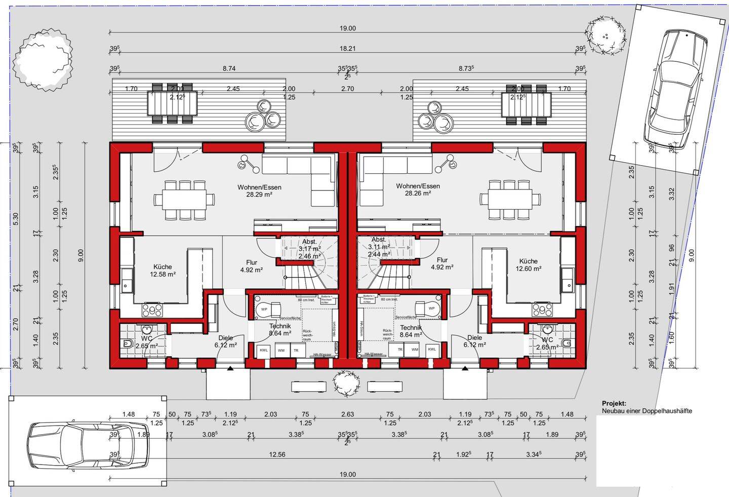 Fertig projektierte Doppelhaushälfte 131 m² inkl. 250 m² Grundstück, Dachgeschoss ausbaufähig – Hirschaid – Vorschaubild 7
