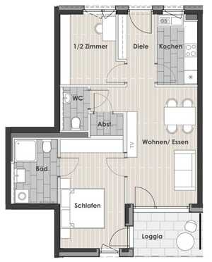 Modernes Wohnen mit Stil: attraktive 2,5-Zimmer-Wohnung auf 64m² – 89231 Neu-Ulm – Vorschaubild 2