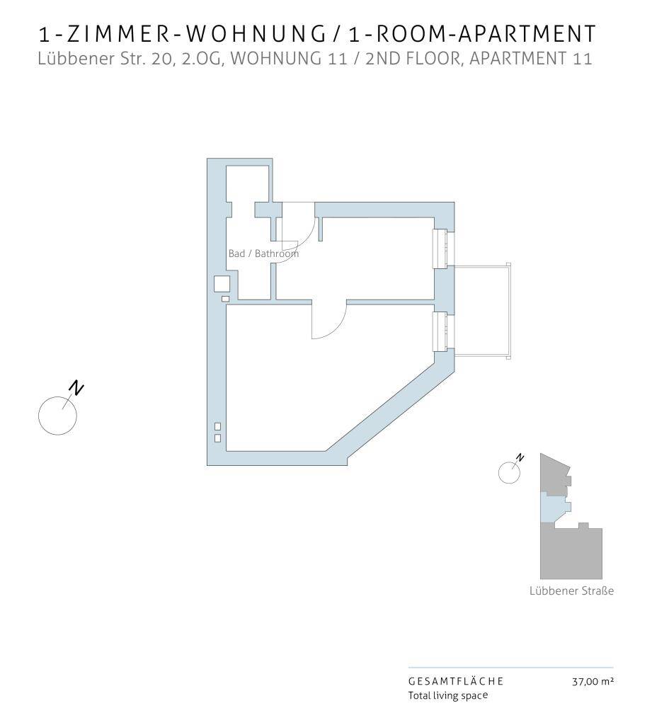 Ihre Eigentumswohnung mit 1 Zimmer als attraktives Investment im Wrangelkiez – Berlin – Vorschaubild 5
