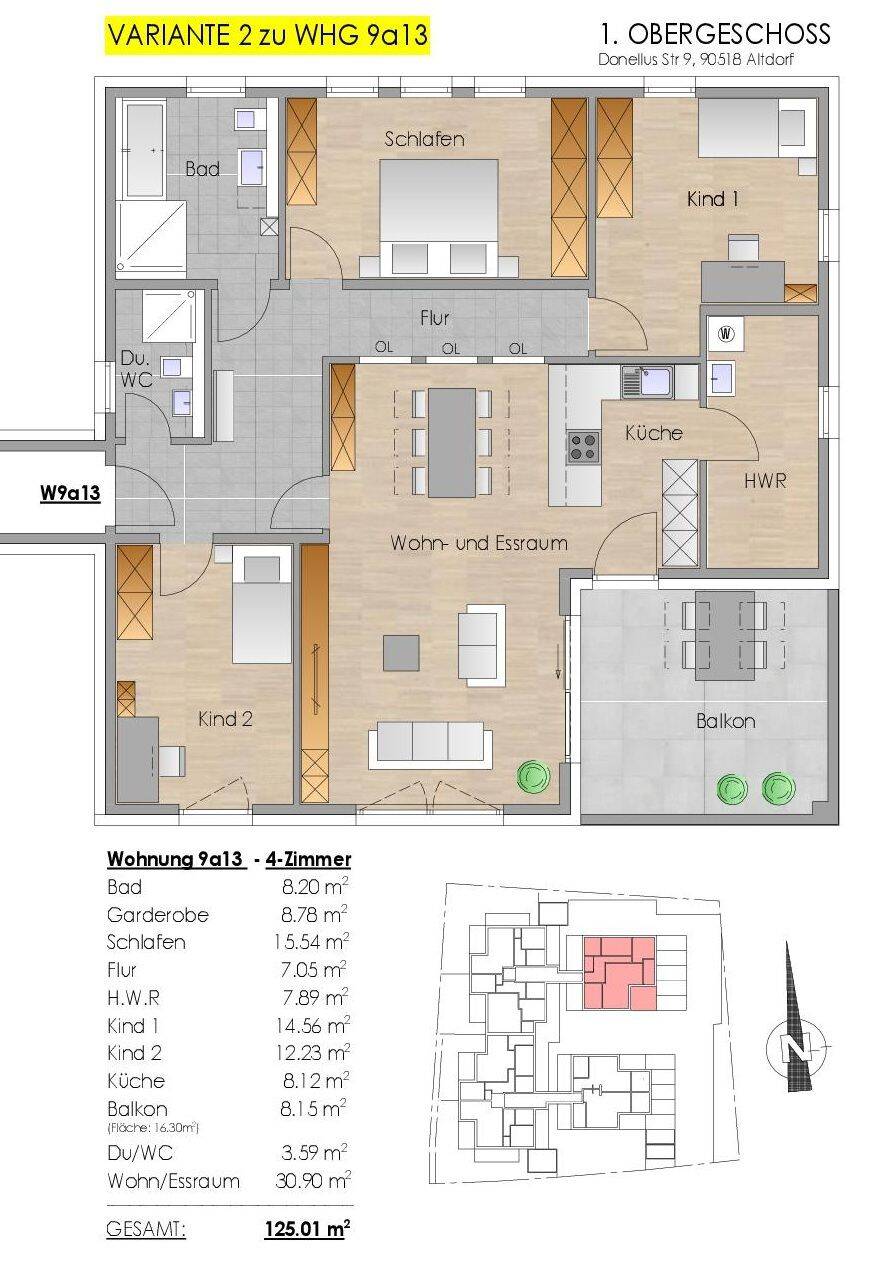 KfW 40 - QNG - NEUBAU - 4-Zimmer 1.OG, Balkon, Wärmepumpe + PV-Anlage – Altdorf bei Nürnberg – Vorschaubild 4