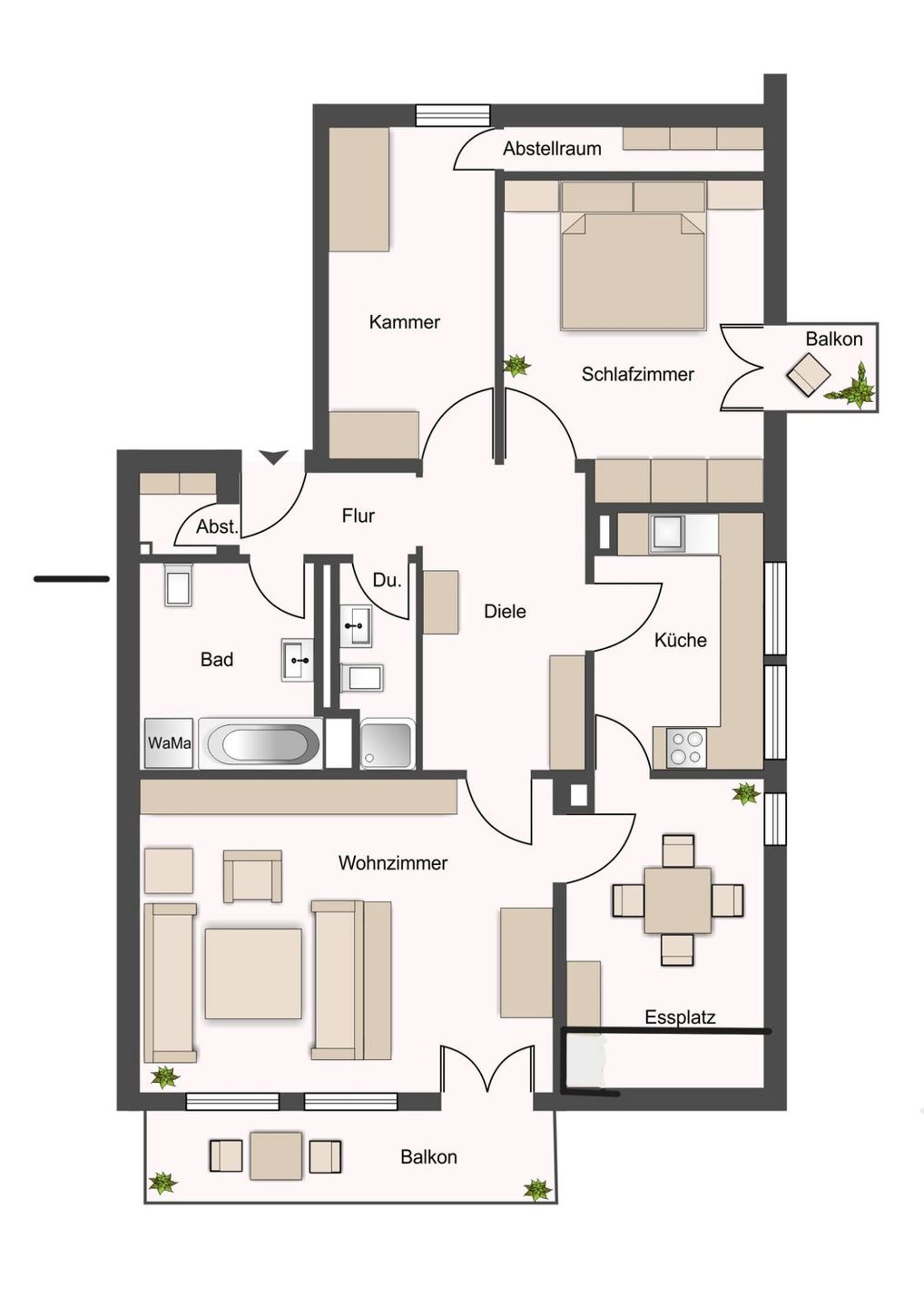 Dachgeschosswohnung in 85560 Ebersberg mit 79,71 m² kaufen