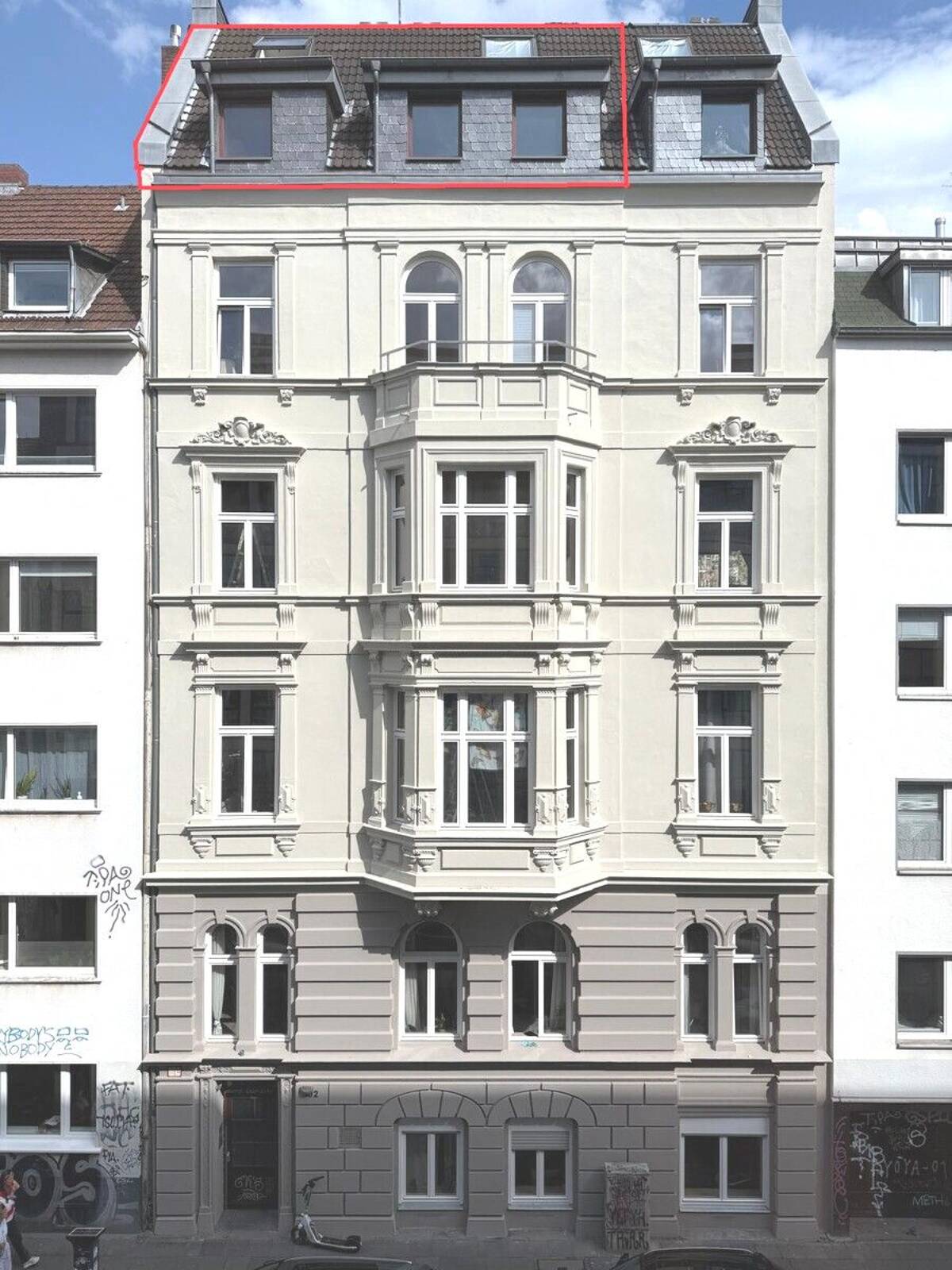 Köln Belgisches Viertel: Sanierte Altbauwohnung im 5. und 6. Obergeschoss als Maisonette – 50672 Köln – Bild 1 von 9