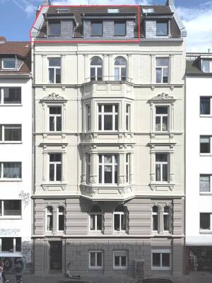 Köln Belgisches Viertel: Sanierte Altbauwohnung im 5. und 6. Obergeschoss als Maisonette