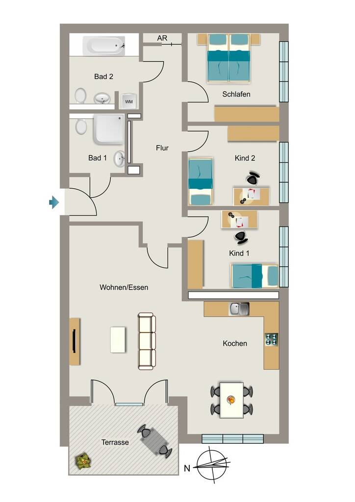 Bezugsfertige Wohnung - Einfach Möbel rein und Füße hoch! – Dortmund – Vorschaubild 2