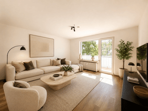 Lichtdurchflutete Wohnung mit Süd-West-Ausrichtung und Einbauküche in Oberkassel! – 40545 Düsseldorf – Vorschaubild 3