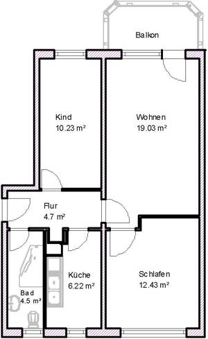 Gemütliche 3-Raum-Wohnung mitten in der Stadt ab Dezember frei! – 39104 Magdeburg – Vorschaubild 2