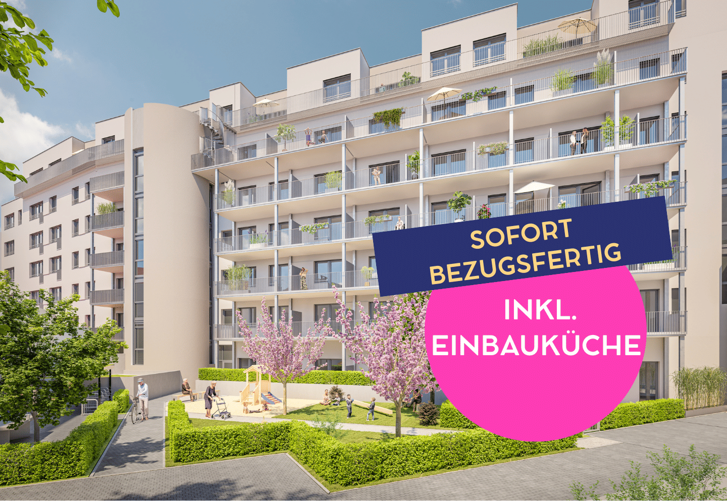 Wohnen über den Dächern: 3-Zimmer-Neubau-Maisonette mit zwei Dachterrassen