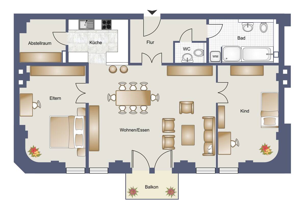 *Top Anlageobjekt - exklusive 3 Raum WE in Dresden*Balkon* *kernsaniert*Stellplatz* *provisionsfrei* – Dresden – Vorschaubild 2