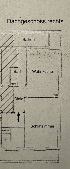 Ruhige Dachgeschosswohnung mit Balkon – 40221 Düsseldorf – Vorschaubild 4