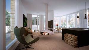 Penthouse.KÖNIGS.SkyView – Alleinlage auf dem Dach mit 360°-Terrasse, Whirlpool, Sauna & Focus-Designkamin über München – 81475 München – Vorschaubild 4