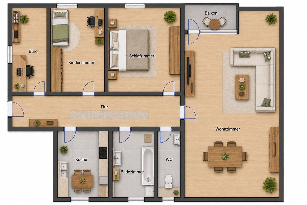 Familienfreundliche 3,5-Zimmer Wohnung mit Balkon in Moorfleet, Hamburg – 22113 Hamburg – Bild 1 von 8