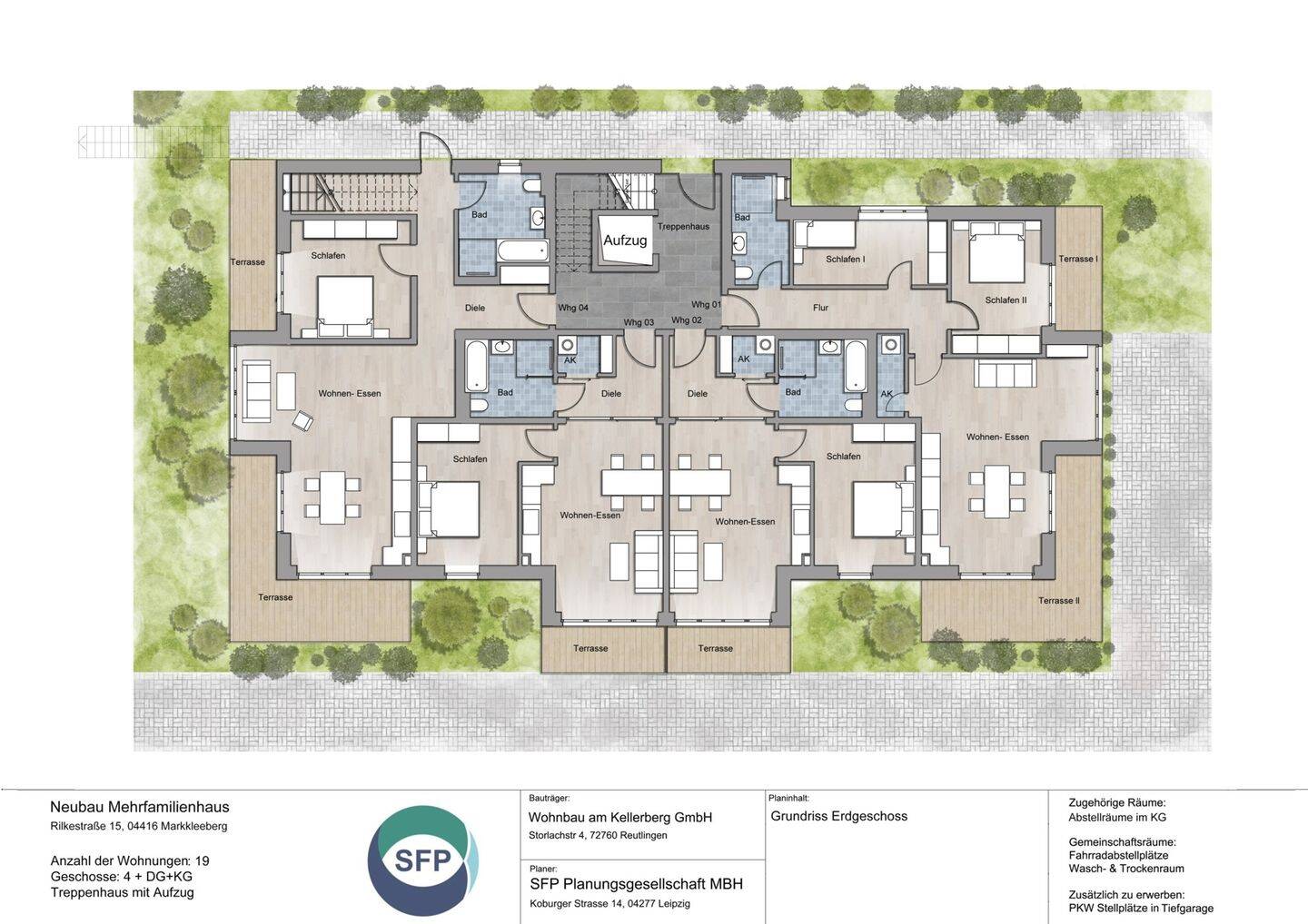Maisonette-3-Zimmer-Wohnung mit zwei Terrassen im KfW-40-Neubauprojekt – Markkleeberg – Vorschaubild 6