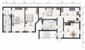 Altbauwohnung Paulusviertel — 111m², 4 Zi., 2 Bäder, Denkmalensemble – 6114 Halle (Saale) – Vorschaubild 2