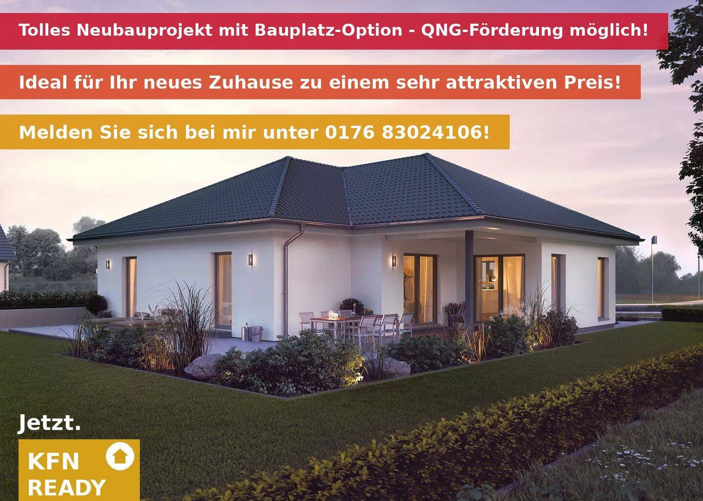 KFN-gefördert: Neubau-Bungalow zum Top-Preis - jetzt sichern!