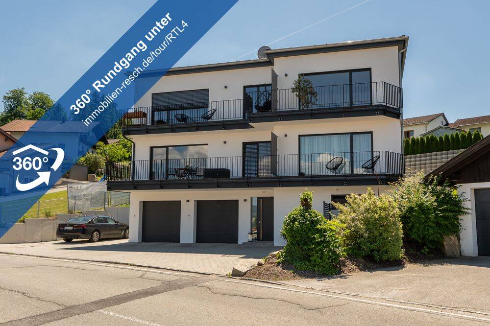 Zentrumsnah wohnen in Waldkirchen 3-Zimmer-Wohnung mit Tageslichtduschbad, EBK, Terrasse und Garten