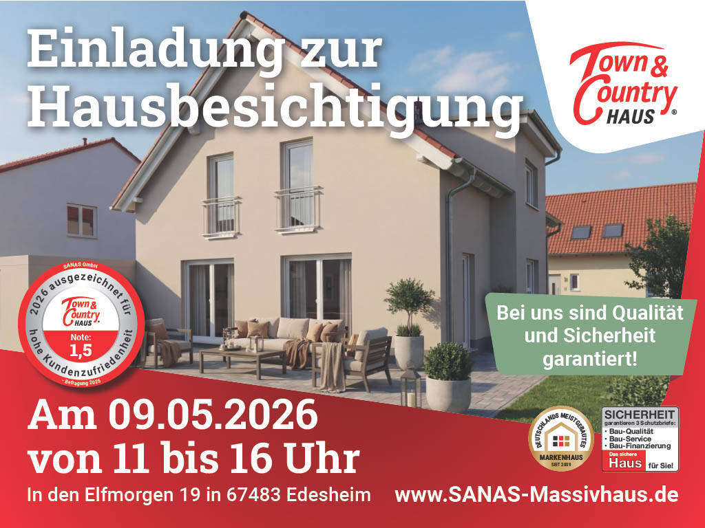 Hausbesichtigung Samstag 9. Mai von 11:00 bis 16:00 Uhr – Waldsee – Bild 1 von 9
