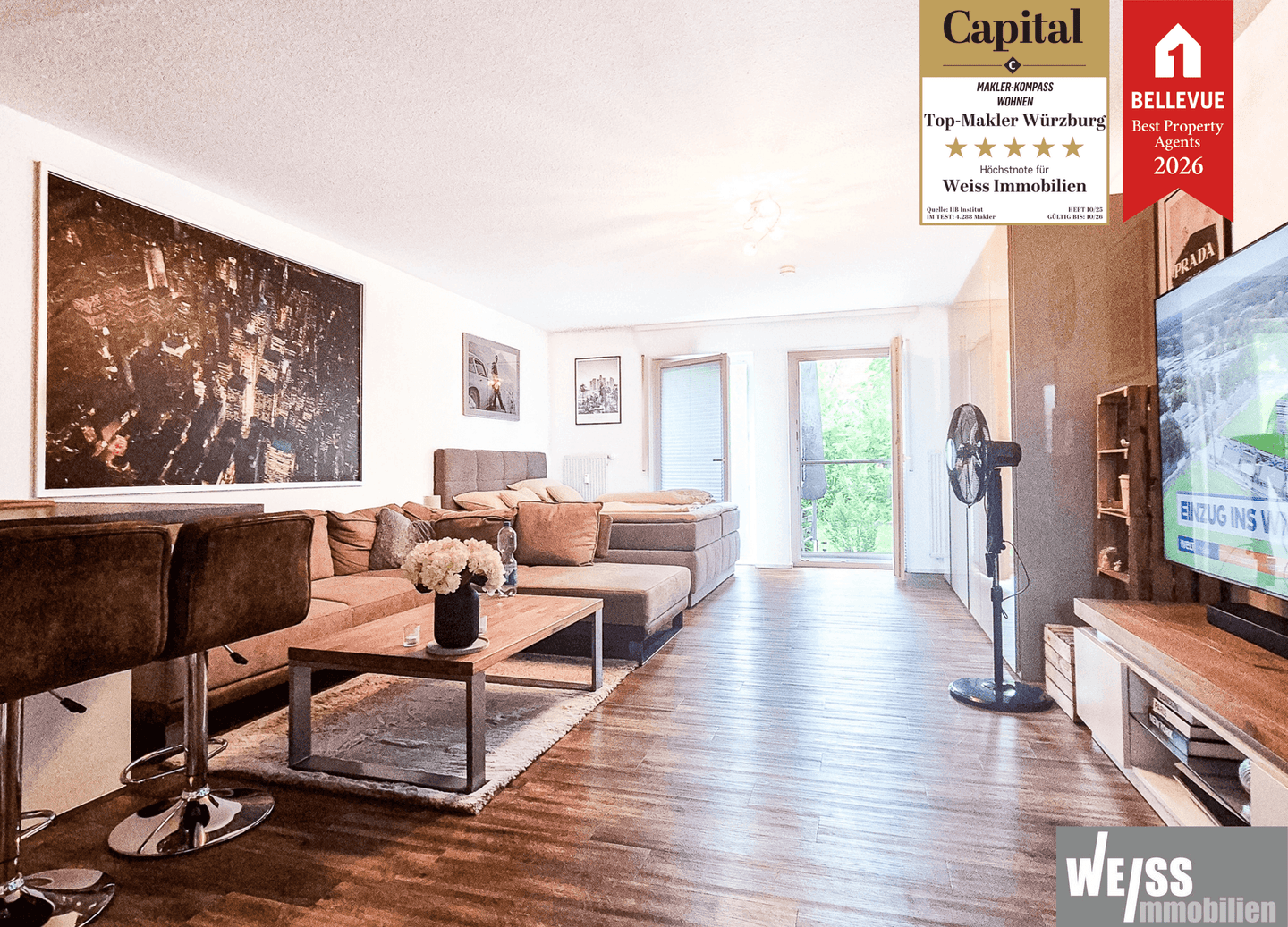 4 % Bruttorendite, optimal für Kapitalanleger, 1 Zimmer Wohnung mit Terrasse und Außenstellplatz