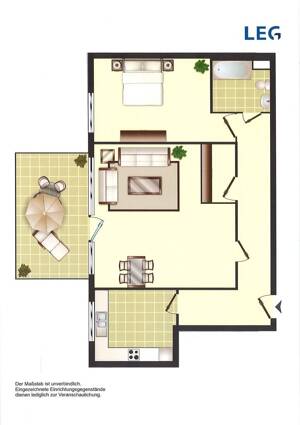 Demnächst frei! 2-Zimmer-Wohnung in Aachen Richterich – 52072 Aachen – Vorschaubild 2