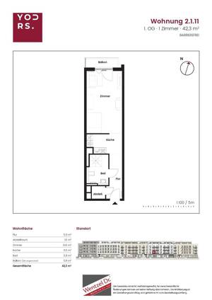 1 Zimmerwohnung mit Balkon in der Nähe des Mühlenteiches - Wentzel Dr. – 22041 Hamburg – Vorschaubild 6