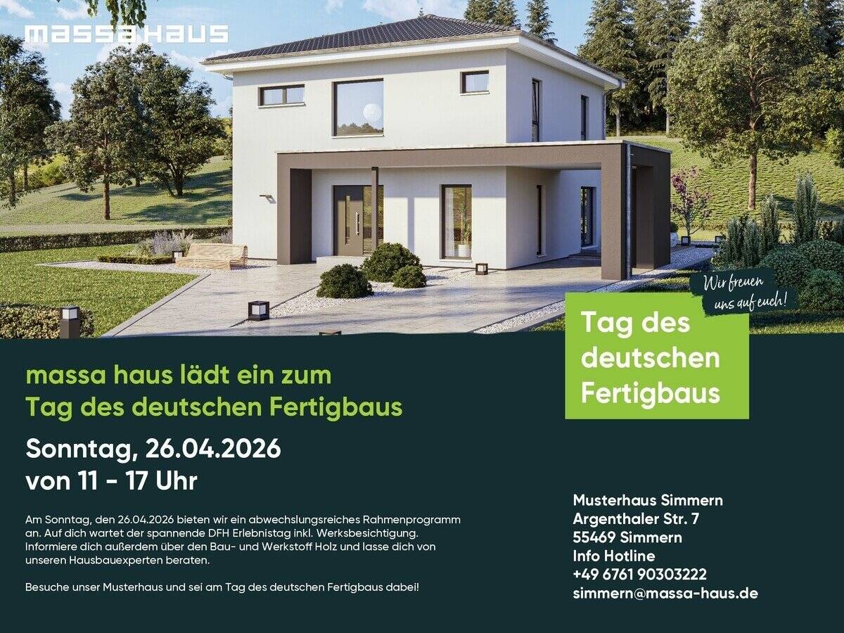Erlebnistag am 26.04. - Tag des deutschen Fertigbaus bei massa Haus in Simmern – Speicher – Bild 1 von 9