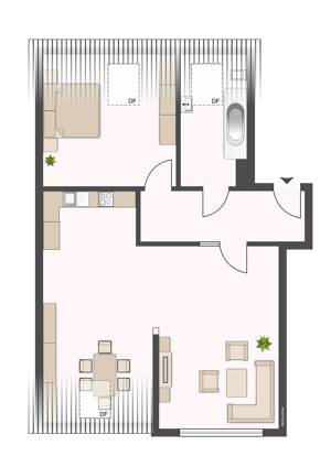 1. Monat Kaltmietfrei! Moderne 2-Raum-Wohnung inkl. EBK – 4159 Leipzig – Vorschaubild 5