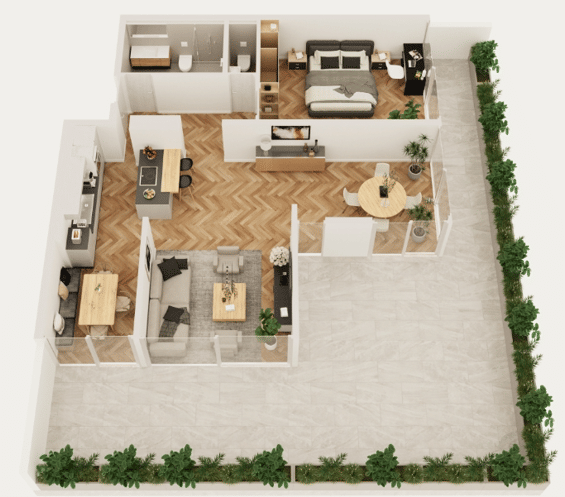 Luxuriöse 2,5-Zimmer Penthouse Wohnung mit Dachterrasse – München – Bild 1 von 9