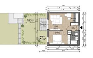Attraktive 2 Zimmer-Wohnung im EG mit eigenem Garten – 63075 Offenbach am Main – Vorschaubild 3