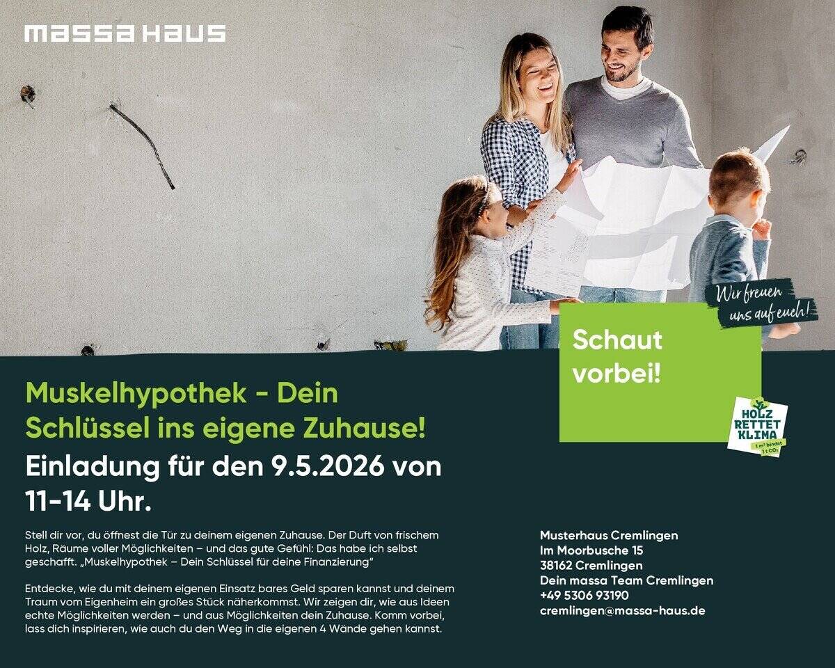 Muskelhypothek - Dein Schlüssel ins eigene Zuhause! Einladung für den 9.5.2026 von 11-14 Uhr. – Magdeburg – Bild 1 von 9