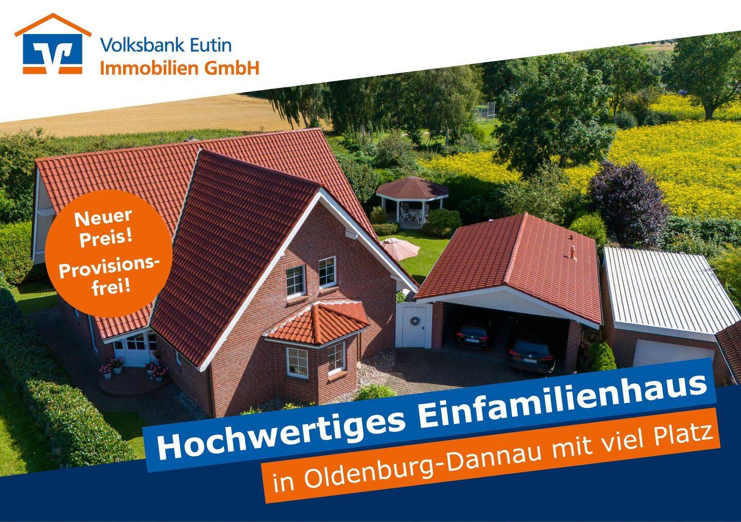 ++Neuer Preis++ Exklusives Einfamilienhaus in Oldenburg-Dannau - Ruhige Lage am Feldrand – Oldenburg in Holstein – Bild 1 von 9