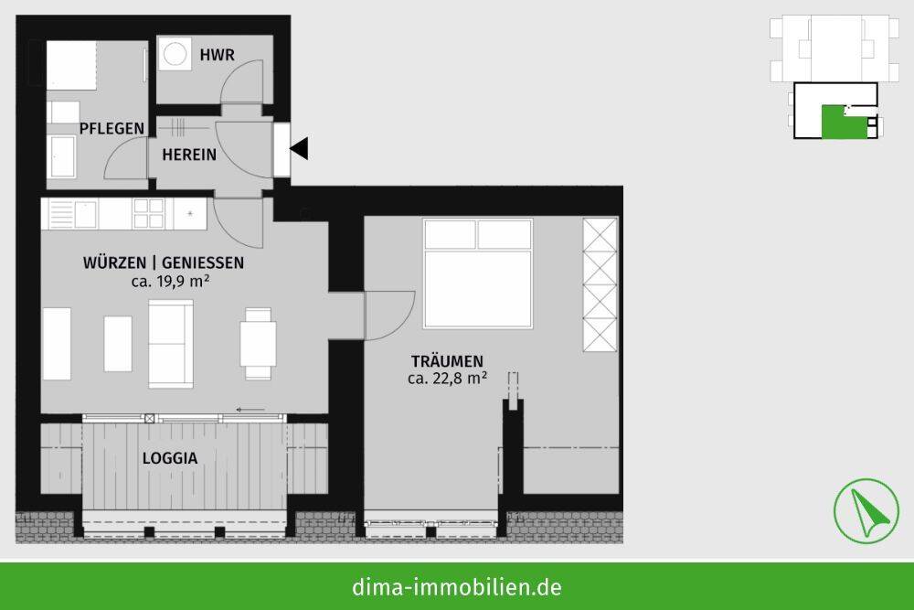 ERSTBEZUG Parkstadt Leipzig | Dachtraum mit Loggia, Duschbad, HWR, Fußbodenheizung, Aufzug u.v.m. – Leipzig – Vorschaubild 2