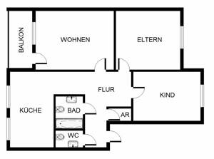Stop! Großzügige 3,5-Zimmer-Wohnung (WBS) – 44359 Dortmund – Vorschaubild 2