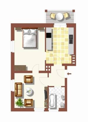 Schnuckelige 2 Zimmer-Wohnung mit Balkon und Einbauküche! – 45139 Essen – Vorschaubild 2