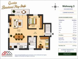 Stilvolle Neubau-Dachgeschosswohnung mit Balkon in hochwertigem Wohnensemble mit nur sechs Einheiten – 65203 Wiesbaden – Vorschaubild 8