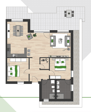 Klimatisiertes Penthouse mit Blick auf Stadt & Herkules, inkl. TG-Stellplätzen & Wallbox, Kassel – 34125 Kassel – Vorschaubild 2