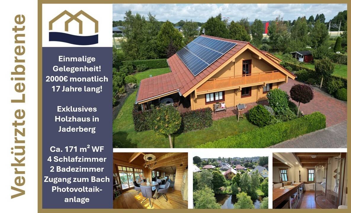 Verkürzte Leibrente - exklusives Holzhaus am Wasser in Jaderberg, seltene Kaufchance – Jade – Bild 1 von 9