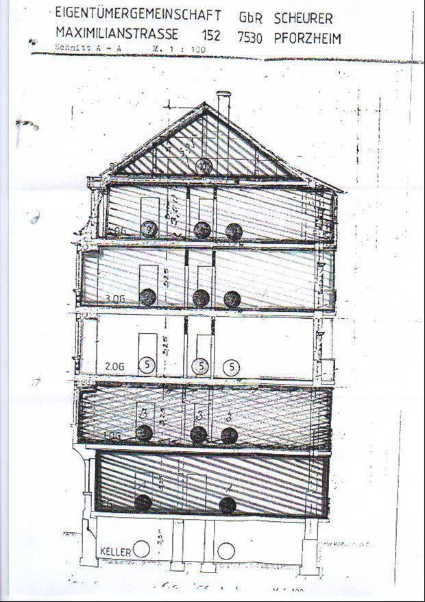 Schoene lichtdurchflutete 2 Zimmer Kueche Bad ETW Altbau – Pforzheim – Vorschaubild 4