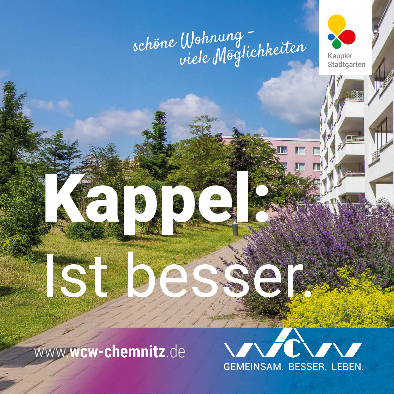 3-Raumwohnung mit West-Balkon und herrlichen Ausblick – Chemnitz – Vorschaubild 2