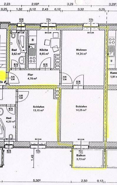 2-Raum Wohnung mit Balkon in Stadtfeld. – Magdeburg – Vorschaubild 3