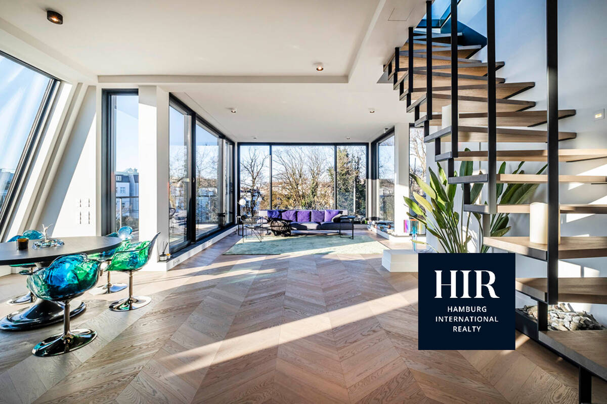 Exquisites Penthouse mit natürlichem Licht und ansprechendem modernen Design – 22087 Hamburg – Bild 1 von 9