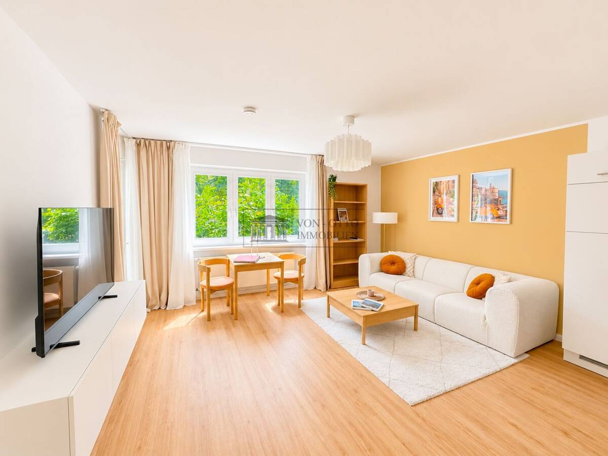 Urbanes Wohnen mit Balkon - moderne 2-Zimmer-Wohnung im grünen Drake Park – 12205 Berlin – Bild 1 von 9