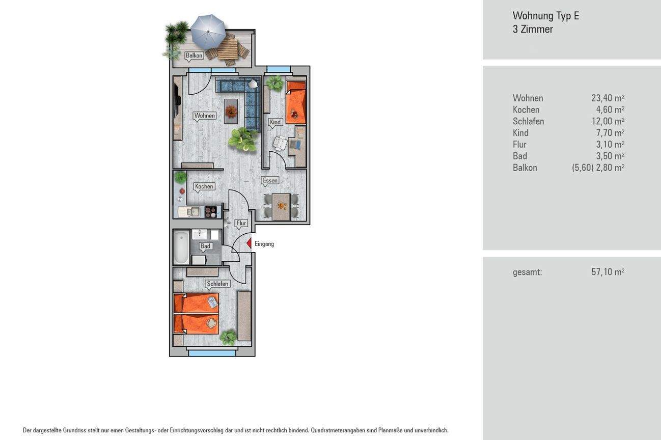 Renovierte 3-Zi-Wohnung mit sonnigem Süd-West-Balkon und obendrauf 500,- € für ihre neue Küche! – Chemnitz – Vorschaubild 3