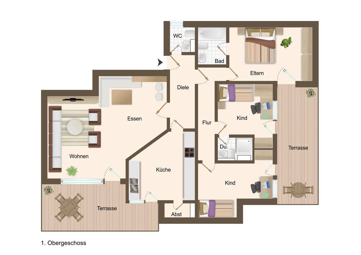 Volksbank Immobilien: Großzügige 4-Zimmer-Wohnung in zentrumsnaher Lage von Buxtehude – 21614 Buxtehude – Bild 1 von 9
