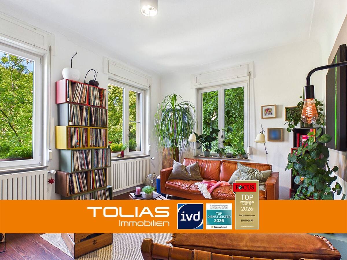 Altbau mit Charakter - hohe Decken, Balkon und viel Raum fürs Leben – 70374 Stuttgart – Bild 1 von 9