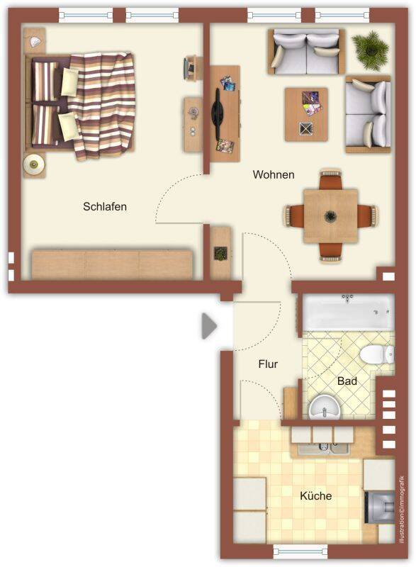 Charmante 2-Zimmer-Etagenwohnung in Mönchengladbach Ideal für Singles oder Paare – Mönchengladbach – Vorschaubild 2