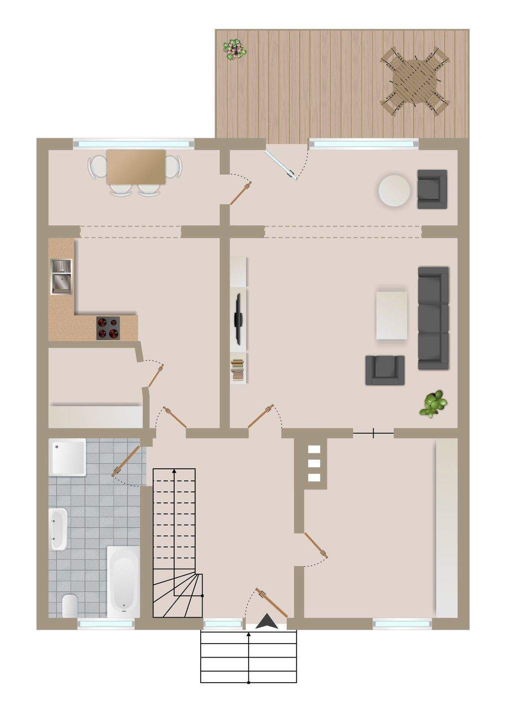 Zeitloses Wohnhaus - modernisiert & lichtdurchflutet – unverbaubarer Blick auf den Strelasund – Altefähr – Vorschaubild 2