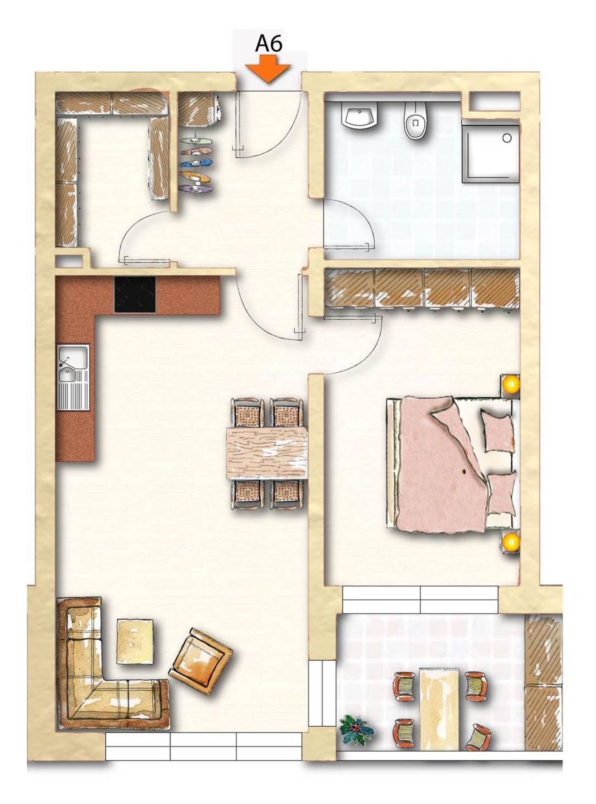 Etagenwohnung in 88048 Friedrichshafen mit 61,11 m² kaufen
