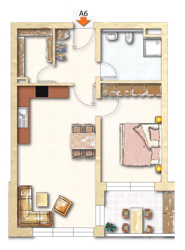 Etagenwohnung in 88048 Friedrichshafen mit 61,11 m² kaufen