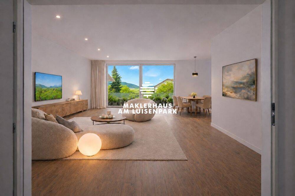 Neubau-Wohntraum in der Südpfalz nahe Landau Moderne Dreizimmerwohnung mit West-Balkon
