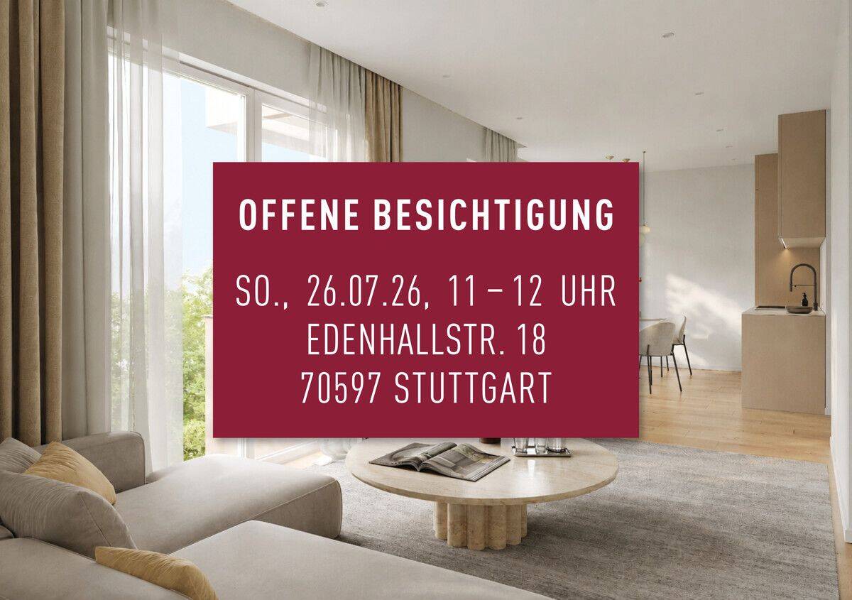 2,5-Zimmer-Neubauwohnung mit stilvoller Leichtigkeit und Westbalkon