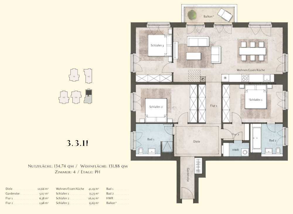 Prov.-frei: Neubau Penthouse – Potsdam – Vorschaubild 4